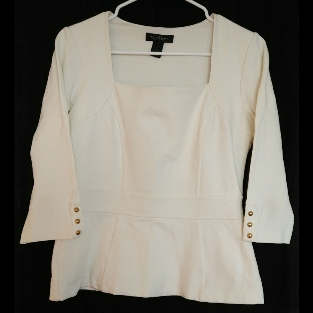 WHBM Peplum 3/4 Sleeve Sz S